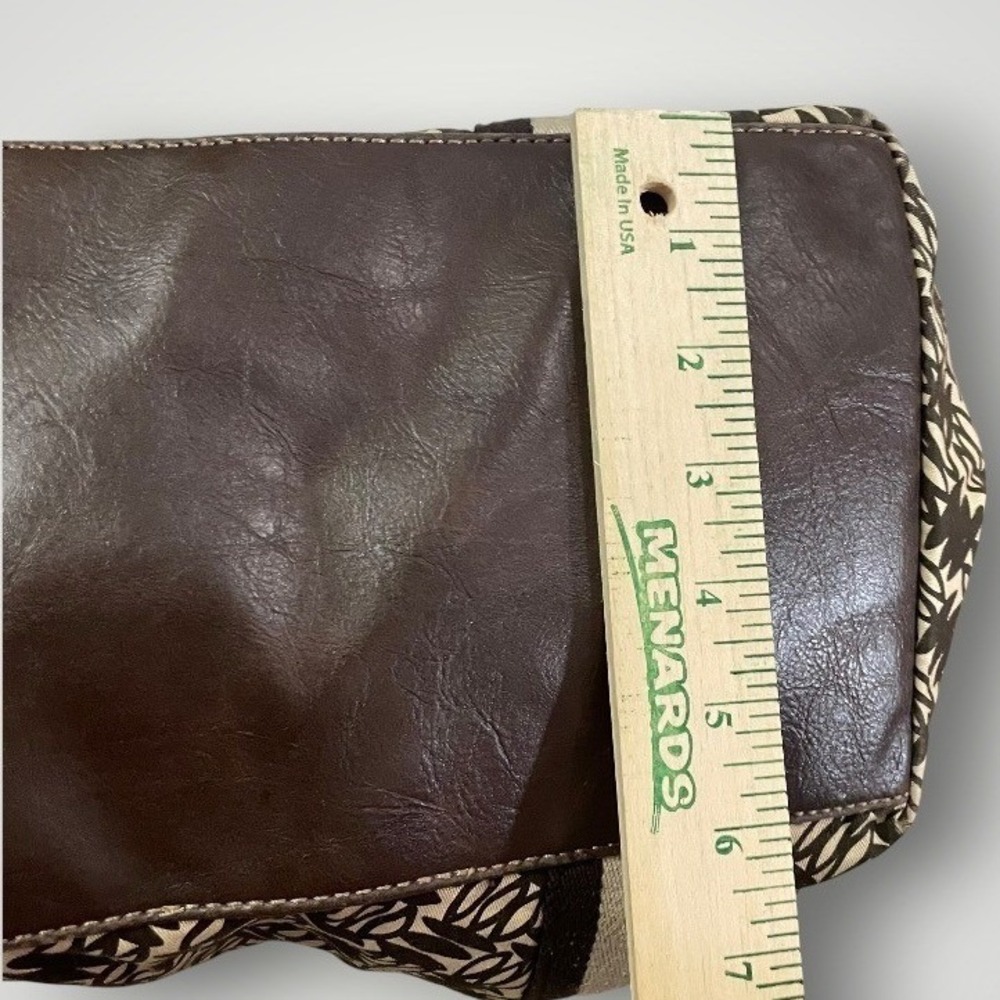 Tommy Hilfiger Tote Bag Medium Brown Canvas Satchel Classic Designer Old Money - Picture 7 of 10